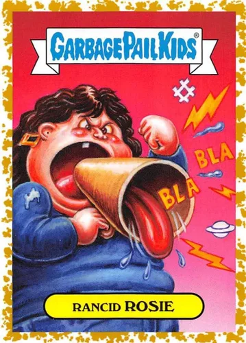 2019 Topps Cubo de basura Kids We Hate the '90s TV B-Names Fool's Gold #3 RANCID ROSIE SER/50 coleccionable (tarjeta oficial no deportiva de Rosea