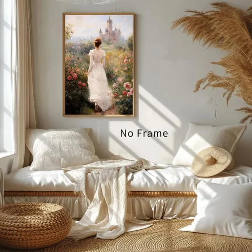 Miniatura 7 de Arte de pared de mujer vintage, cuadro de retrato de mujer, arte de pared de castillo, arte de pared victoriana, lienzo de dama victoriana, pintura