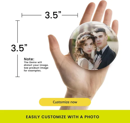 Miniatura 4 de Infusion Recuerdo de cúpula de pisapapapeles de cristal personalizado para foto, regalo de imagen personalizado para conmemoración, boda