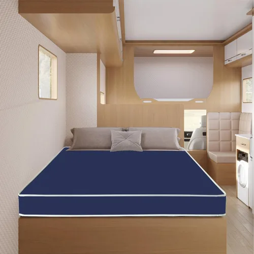 Miniatura 2 de Greaton, Colchón de vinilo de espuma resistente al agua de firmeza media, de 6 pulgadas, fácil de limpiar, cómodo y sin ruido, individual, azul