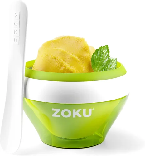 Miniatura 9 de Zoku Máquina para hacer helados, cuenco compacto para hacer y servir con núcleo de congelador de acero inoxidable que crea helado suave, yogur
