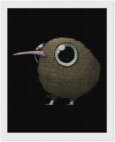 Miniatura 10 de Kit de pintura de diamante con diseño de pájaro kiwi gordo lindo y cuadrado completo, manualidades para decoración de pared del hogar