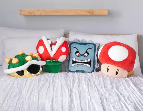 Miniatura 7 de Club Mocchi Mocchi - Peluche de Super Mario - Peluche de Thwomp - Juguetes esponjosos de Mario y lindos animales de peluche - Regalos