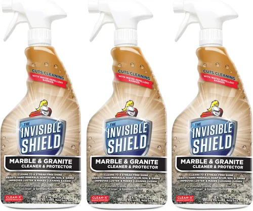 Miniatura 7 de Invisible Shield Limpiador y protector de mármol y granito con peróxido de hidrógeno – 32 onzas líquidas por UNELKO- Clean-X paquete de 2