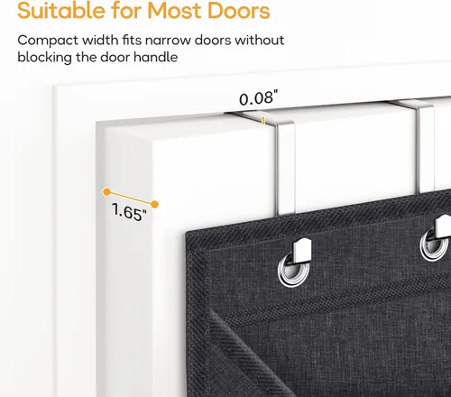 Miniatura 5 de KIMBORA Organizador de zapatos de 10 niveles sobre la puerta con bolsillos grandes, estante colgante para guardar zapatos en el armario, para 20