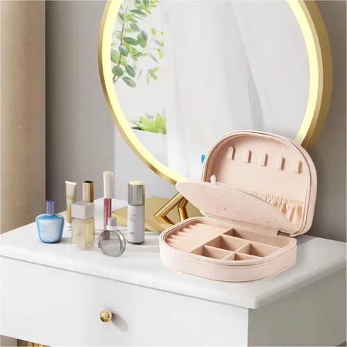 Miniatura 3 de Larlary Travel Jewelry Box,Travel Jewelry Case,Seashell-Shaped Jewelry Box, Jewelry Organizer Box for Women, Jewelry Storage Box for Rings