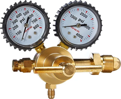SPARC Regulador de Nitrógeno Premium para HVAC, Purga y Más - 0-600PSI CGA 580 Entrada Regulador de Gas Inerte para Soldadura - Salida de Brida SAE
