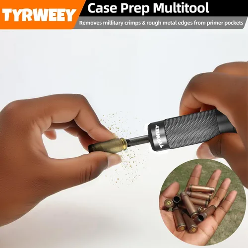 Miniatura 4 de Case Prep Multiherramienta, Herramientas de Desbarbado de Chaflán de Vaina para Recarga, Escariadores y Limpiadores de Bolsillo de Fulminante