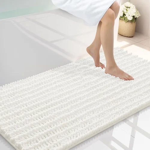 Miniatura 358 de Smiry Alfombras de Baño 24x16 pulgadas, Alfombras de Baño de Chenilla Extra Suaves y Absorbentes, Respaldo de Goma Antideslizante, Lavable a Máquina