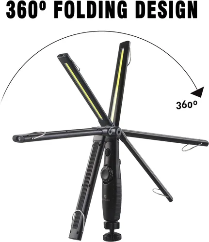 Miniatura 4 de Dr. Prepare - Luz LED de trabajo, 700 lúmenes, luz de trabajo recargable plegable, 3200 mAh, inalámbrica, portátil, magnética, luz de inspección LED
