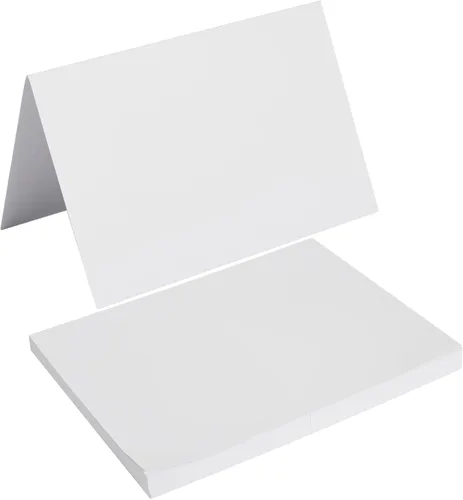 Miniatura 17 de 50 paquetes de tarjetas en blanco Cartulina plegada Tarjetas de agradecimiento en blanco para invitaciones, boda, tarjetas de felicitación, todas