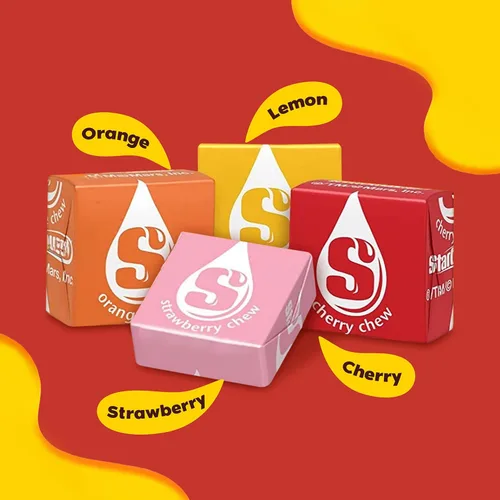 Miniatura 4 de Caramelos masticables de frutas a granel Starbrst de 2 libras, envueltos individualmente, dulces suaves y masticables con sabor a fruta