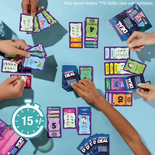 Miniatura 3 de Oferta de monopolio: juego de cartas Kpop Demon Hunters Juegos familiares para niños, preadolescentes, adolescentes y adultos 2-5 jugadores 15