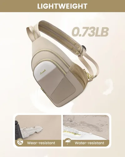 Miniatura 4 de LOVEVOOK - Mochila tipo bandolera para mujeres, convertible a bandolera cruzada, pequeño bolso para pañales, mochila resistente al agua