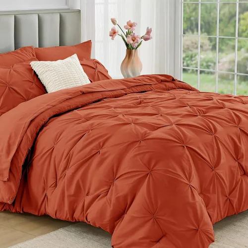 Miniatura 56 de JOLLYVOGUE Juego de edredón tamaño individual de 5 piezas – Juego de ropa de cama tamaño individual en una bolsa para todas las estaciones