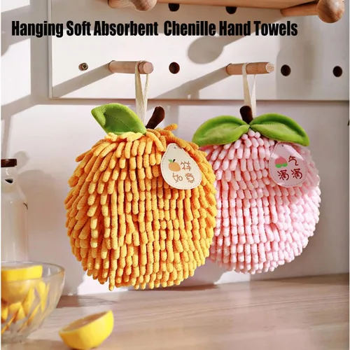 Miniatura 2 de Juego de 2 toallas de mano de felpilla mullidas para colgar, suaves, absorbentes, de secado rápido, para baño y cocina, toallas de mano suaves