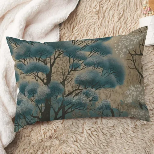Miniatura 33 de ArogGeld Funda de cojín lumbar asiática de estilo chinoiserie, de lino marrón, pájaro y flor, funda de almohada asiática para sala de estar, A-6