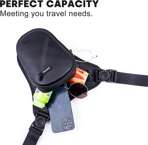 Miniatura 6 de WILD HEART Bolsa de muslo impermeable para motocicleta, versátil pecho/pierna/herramienta/hombro/mensajero/bolsa de cintura TPU con cuerda