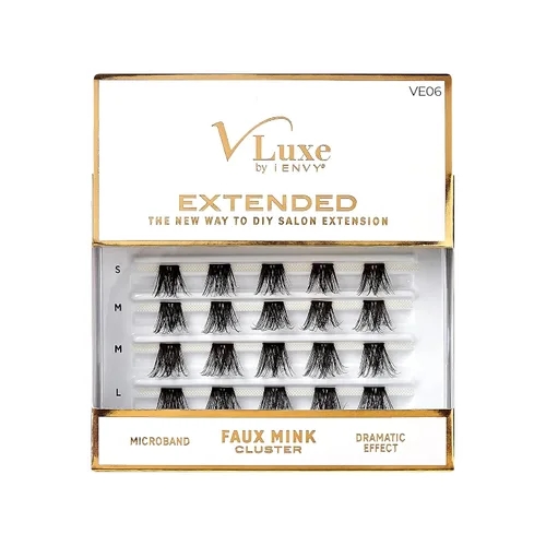 Miniatura 10 de VLuxe by iEnvy Extended Collection: Kit de iniciación de extensión de pestañas con 10 pares de alargamiento natural, aplicador y unión y sello