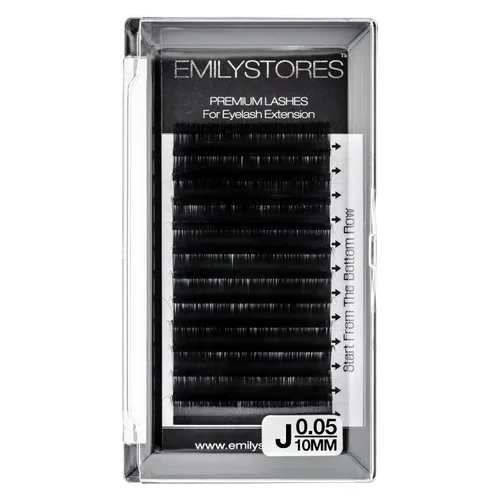 Extensiones de pestañas de 0.002 in de grosor, rizo J de 0.394 in de longitud, pestañas de volumen ligero para extensiones de pestañas (0.05, J,