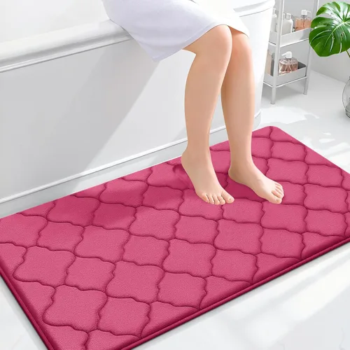 Miniatura 246 de OLANLY Alfombra de Baño de Espuma Viscoelástica de 24 x 16 pulgadas, Ultra Suave y Absorbente, Alfombras de Baño Antideslizantes, Cómodas, Lavables