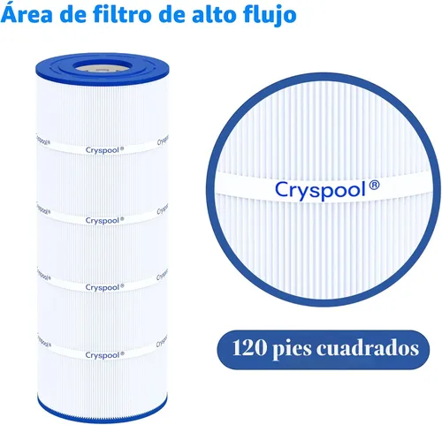 Miniatura 7 de Cryspool® 08055 Filtro compatible con Hayward C1200, CX1200RE, PA120, C-8412, Ultra-B2, FC-1293, Clearwater II 125, 817-0125N, Cartucho de filtro