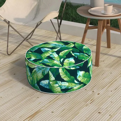 Miniatura 30 de Taburete inflable para exteriores de 31 pulgadas de diámetro x 14 pulgadas de alto, taburete portátil para todo tipo de clima, taburete de muebles