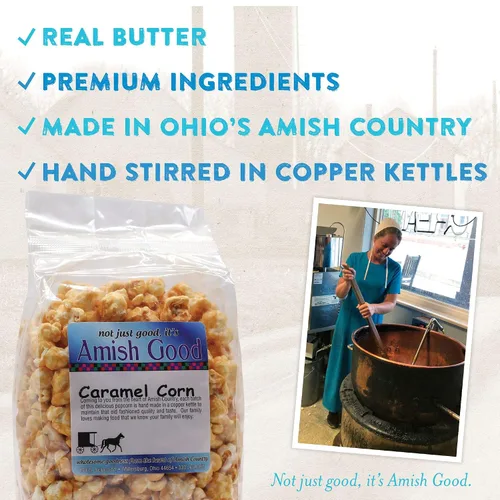 Miniatura 4 de Amish Good Palomitas de maíz de caramelo de 10 onzas hechas a mano, palomitas de maíz gourmet hechas a mano, nuestro hervidor de cobre, Amish