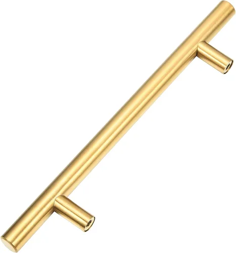 Miniatura 7 de Paquete de 15 tiradores de gabinete de acero inoxidable dorado cepillado en T para muebles, cocina, armario, cajón, manija de puerta