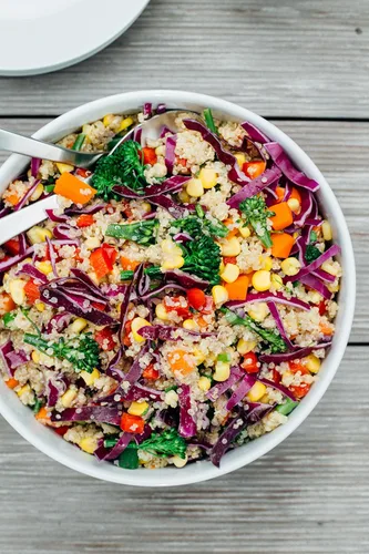 Miniatura 5 de CEREAUSLY Quinoa orgánica tricolor – Quinoa real premium de Bolivia – Quinoa Kosher y sin OMG – Quinoa vegana y con cuota de gluten – 25 libras