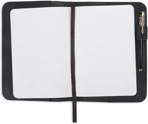 Miniatura 6 de Funda de cuero para diario A5, Funda de diario recargable para A5 grande y mediano, Funda de cuaderno de cuero hecha a mano, Diario encuadernado