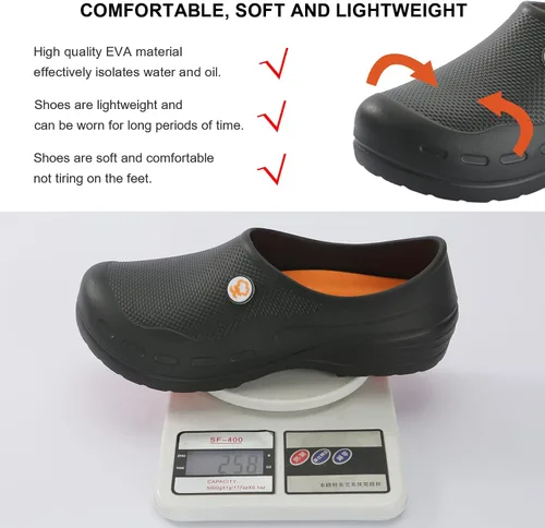 Miniatura 5 de Zapatos de chef unisex resistentes al aceite al agua zapatos de trabajo antideslizantes cómodos zapatos de enfermería para chefs enfermeras
