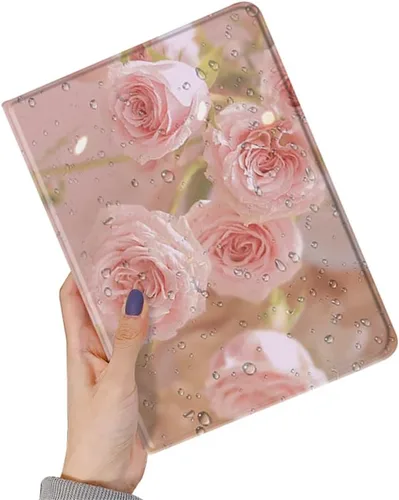 kaidisen Funda de flores compatible con iPad de 9.7 pulgadas, 6ª y 5ª generación, iPad Air/Air 2, diseño de flores, ilustración floral con soporte