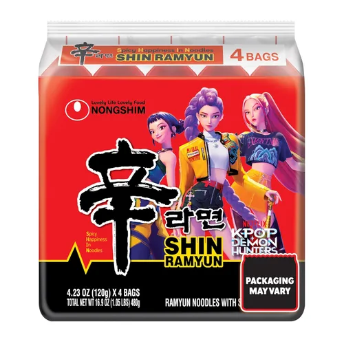 Miniatura 10 de Nongshim Ramen Noodles, Ramen instantáneo gourmet, sopa de fideos microondable premium, Shin picante, paquete familiar, 4.23 onzas (paquete de 16)