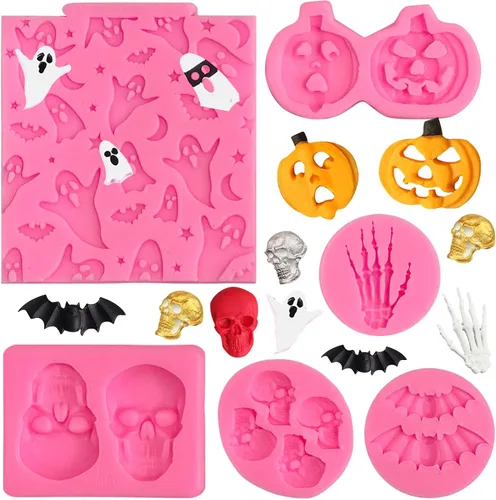 Miniatura 10 de Rainmae 6 moldes de silicona para pastel de copo de nieve de Navidad, copos de nieve 3D, herramientas de decoración de cupcakes de invierno