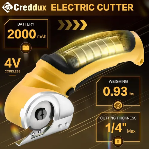 Miniatura 5 de Tijeras eléctricas inalámbricas, herramienta de corte de cartón de 4.2 V para alfombras de cartón, paquetes de cuero, plástico, con batería