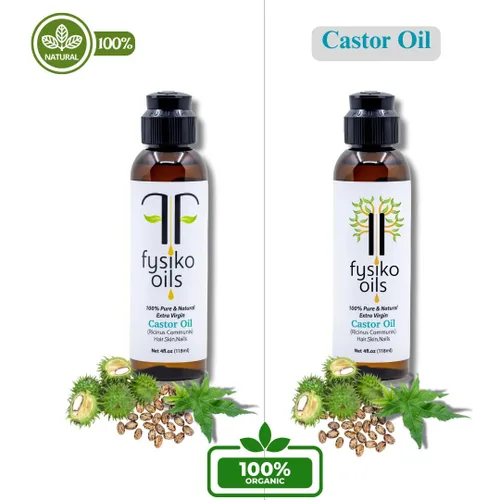 Miniatura 3 de Aceite de ricino Fysiko, 100% puro y natural, prensado en frío, virgen extra, libre de hexano. Protege y fortalece, cabello, piel y uñas. Ideal