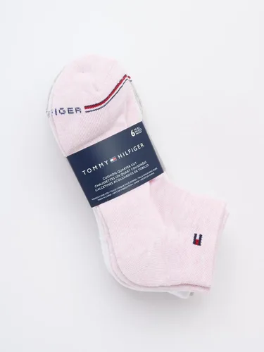 Miniatura 3 de Tommy Hilfiger Paquete de 6 calcetines cortos con diseño de bandera para mujer