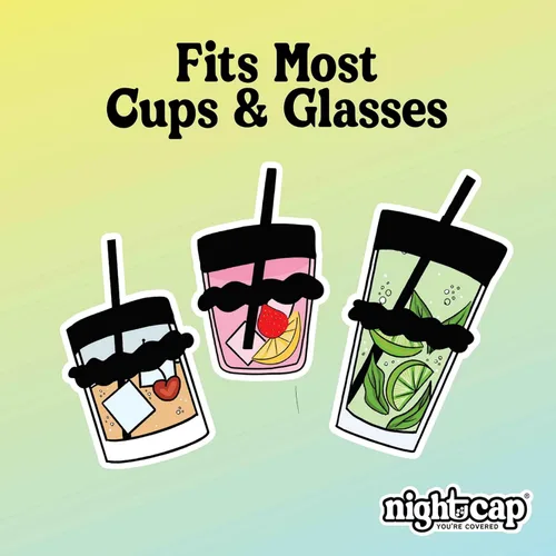 Miniatura 6 de Nightcap Coletero Cubrevasos - El Coletero Reutilizable para Prevención de Adulteración de Bebidas Como se Vio en Shark Tank Púrpura