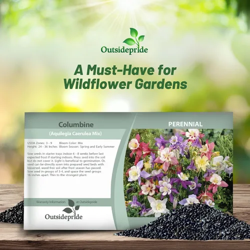 Miniatura 4 de Outsidepride Semillas de columbina mixtas, 1000 piezas de semillas de flores perennes, fáciles de cultivar para plantar, adecuadas para jardín apto