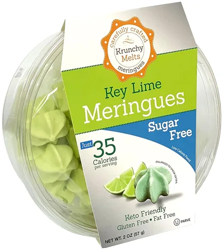 Miniatura 7 de Krunchy Melts Galletas originales de merengue sin azúcar, sabor a cereza silvestre sin azúcar, solo 30 calorías por porción, sin grasa, sin gluten