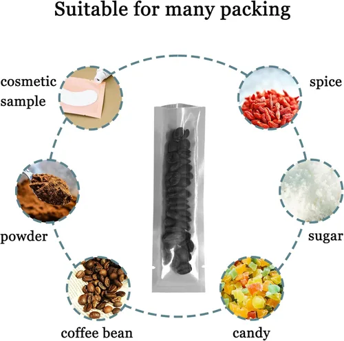 Miniatura 5 de FERENLI 100 unidades de bolsas de líquido de viaje transparentes de Mylar con sellado térmico al vacío de 1.4 x 5.9 pulgadas para artículos