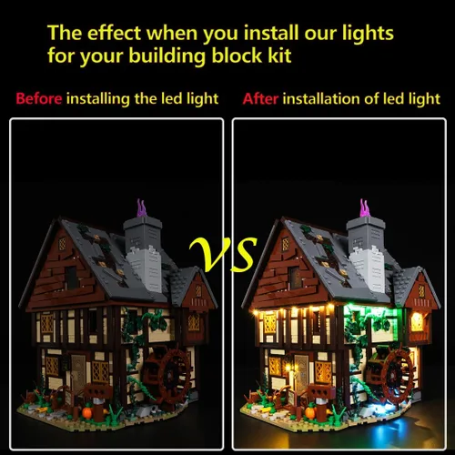 Miniatura 6 de Kyglaring Kit de luces LED compatible con el juego de modelos Lego 21341, accesorios de iluminación compatibles con Disney Hocus Pocus: The