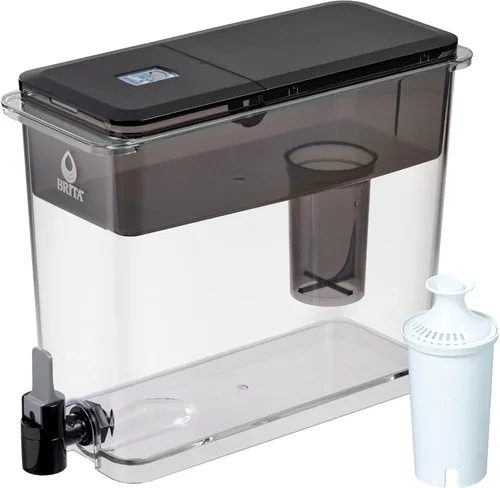 Miniatura 4 de Dispensador de agua Brita UltraMax grande con 1 filtro BritaPlus, capacidad para 27 tazas, negro (el paquete puede variar)