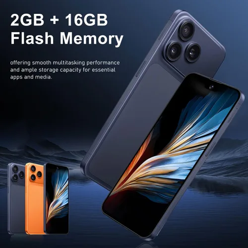 Miniatura 4 de Desbloquear teléfono, pantalla de 6.6 pulgadas, 2GB RAM+16GB ROM, cámara de 16MP, compatible con 3G WCDMA: 850/2100MHZ, chip de alta velocidad de 4
