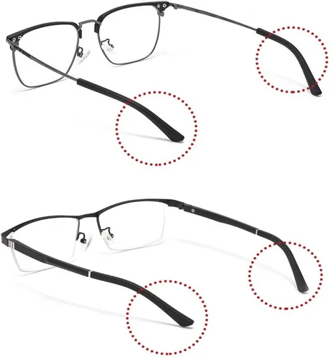 Miniatura 4 de Puntas de extremo para lentes de oído Piezas de calcetín de tubo Gafas de silicona antideslizante Comfort Reemplazo de gafas de metal Patas
