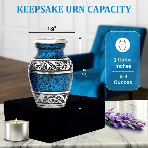 Miniatura 3 de Urnas pequeñas y elegantes para recuerdo de cenizas humanas, elegante urna de cremación para recuerdos preciados, recuerdos de urna pequeña, mini