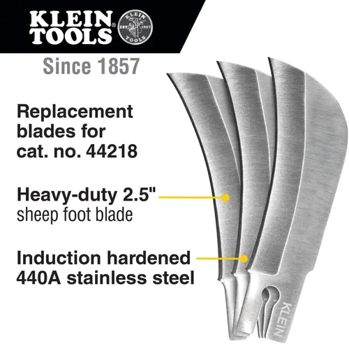 Miniatura 2 de Klein Tools 44219 - Cuchilla de repuesto para 44218 (3 unidades)