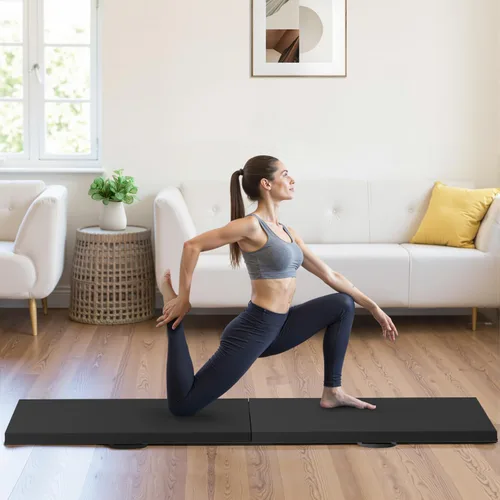 Miniatura 7 de Gymnastics Tumbling Mat Portable Gymnastics Mat Foldable Tumbling Mat 2ft W 6ft L/4ft W 6ft L/4ft W 8ft L/4ft W 10ft Exercise Mat Yoga Mat with