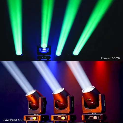 Miniatura 4 de JUNMAN Mini 230W 7R Beam Cabeza Móvil DJ Disco Etapa Luces Led Tira Prisma 48 con tira LED y efecto arco iris